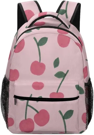 17 Inch Backpack Pattern Of The Cherry Laptop Backpack Shoulder Bag School Bookbag Casual Daypack