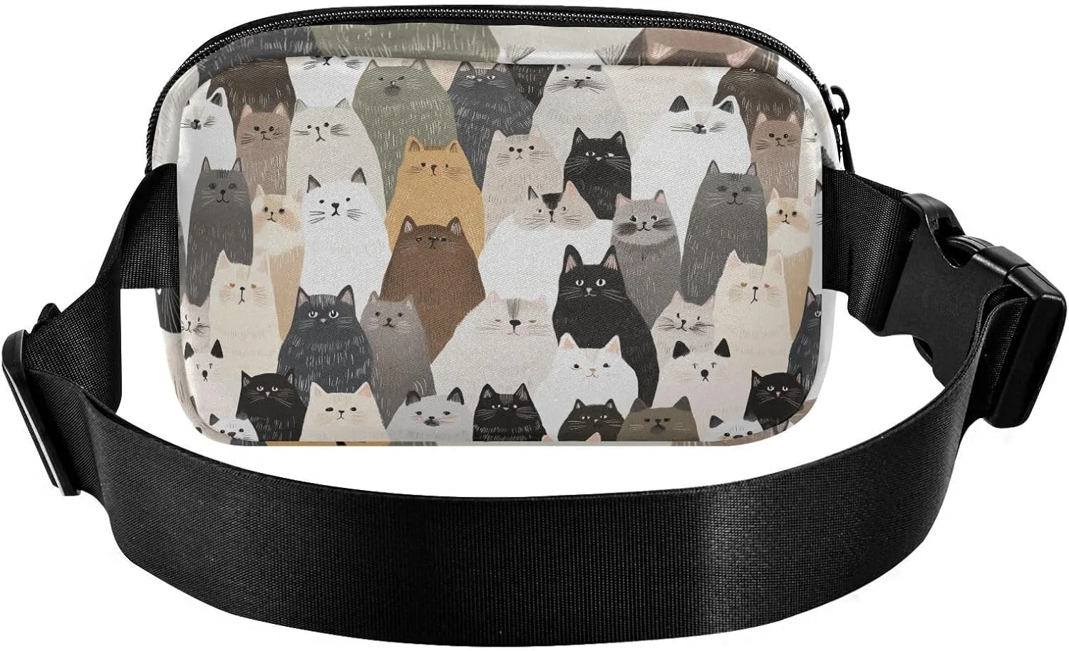 Aesthetic Ragdoll Cats Fashionable Waist Bag Fanny Pack for Women Men Teens Multipurpose Sling Bag Travel Accessory with Adjustable Strap for Workout Running Hiking