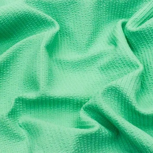Aquatic Green Famous Make Textured Stripe Yoga Wear  Fabric