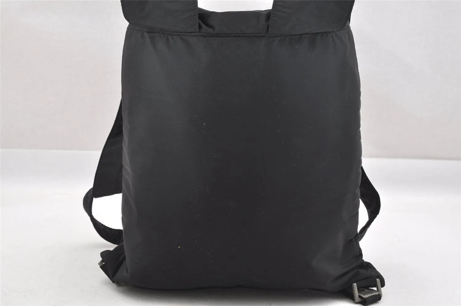 Authentic PRADA Sports PIUMA LATEX Nylon Leather Backpack B9094 Black 5364I