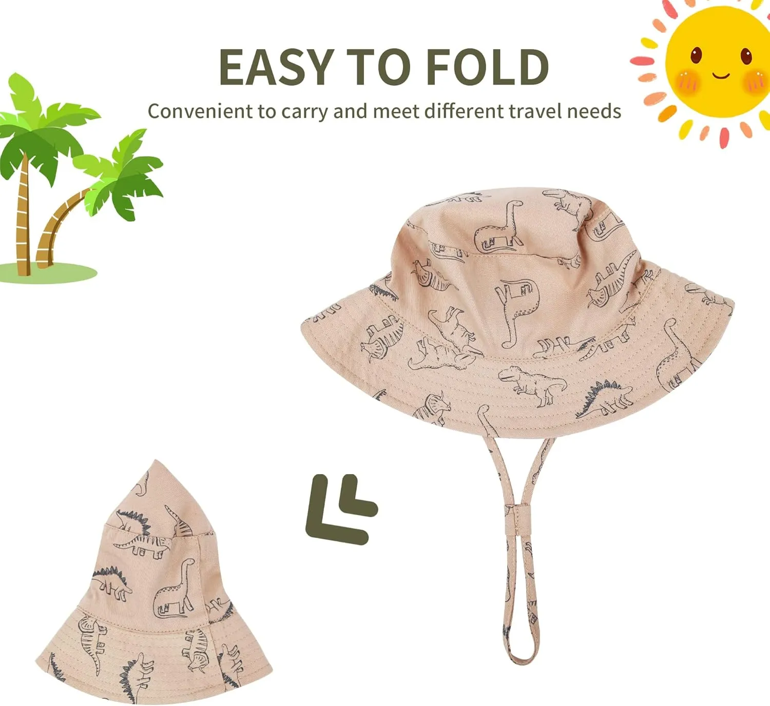 Baby Boy Sun Hat Baby Hats UPF 50  Toddler Sun Hat Infant Sun Hats Kids Beach Summer Adjustable Bucket Hat