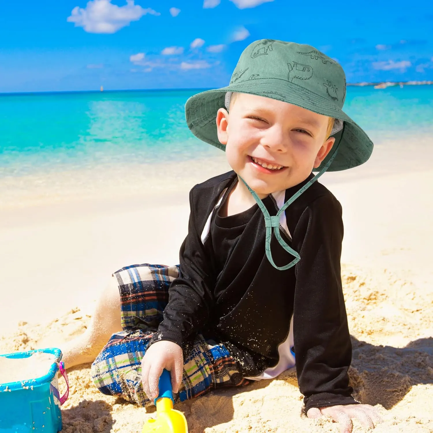 Baby Boy Sun Hat Baby Hats UPF 50  Toddler Sun Hat Infant Sun Hats Kids Beach Summer Adjustable Bucket Hat