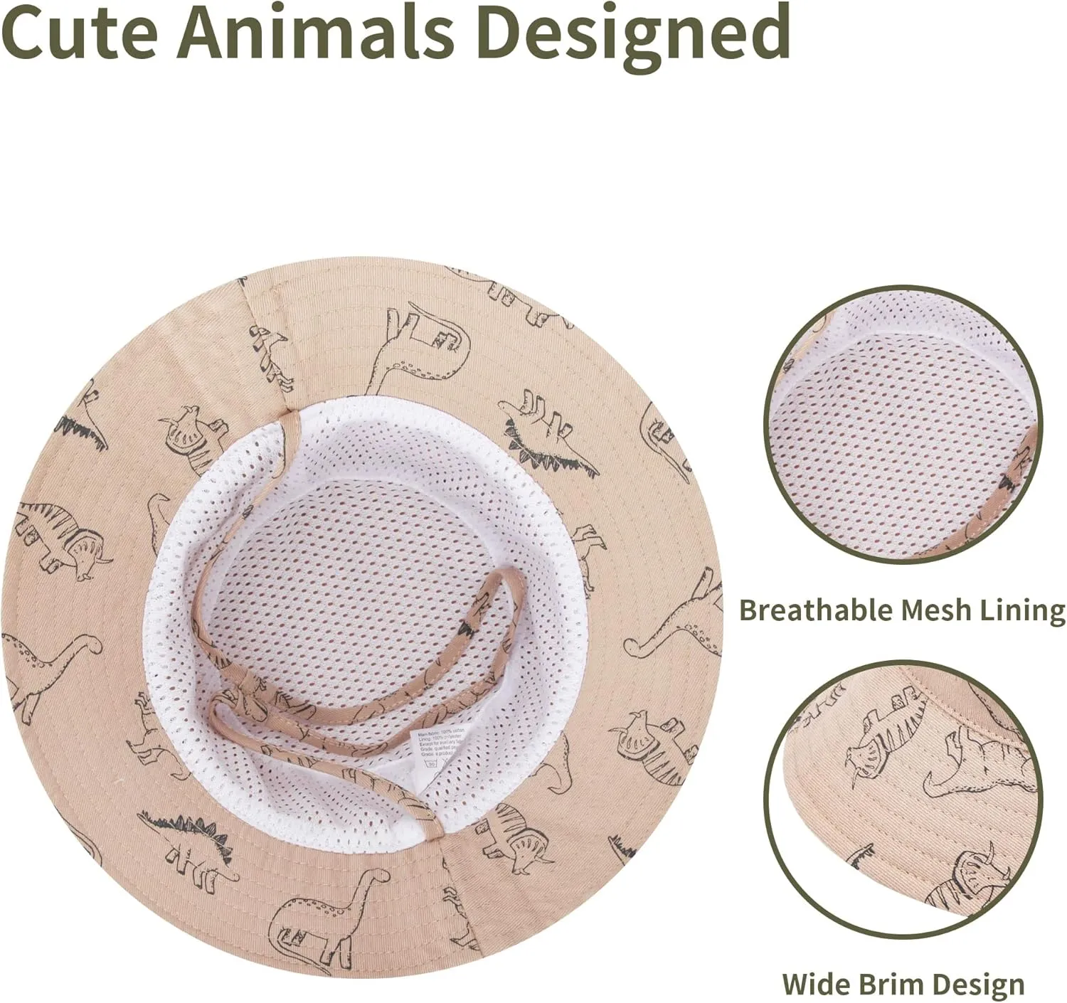 Baby Boy Sun Hat Baby Hats UPF 50  Toddler Sun Hat Infant Sun Hats Kids Beach Summer Adjustable Bucket Hat