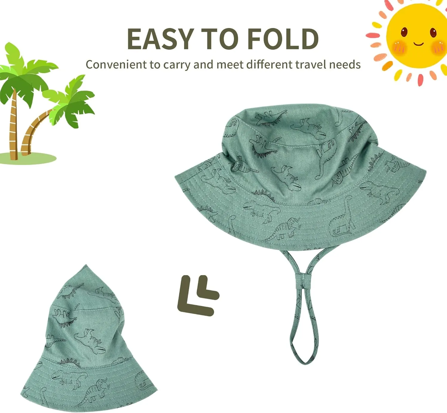 Baby Boy Sun Hat Baby Hats UPF 50  Toddler Sun Hat Infant Sun Hats Kids Beach Summer Adjustable Bucket Hat