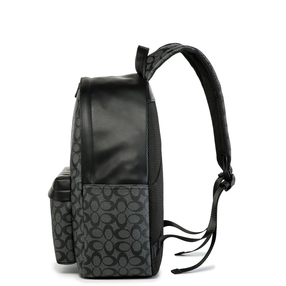 Backpack 2022 Retail New  Men's  Leather Fashion Trendy Patchwork Contrast Color  Travel Bag