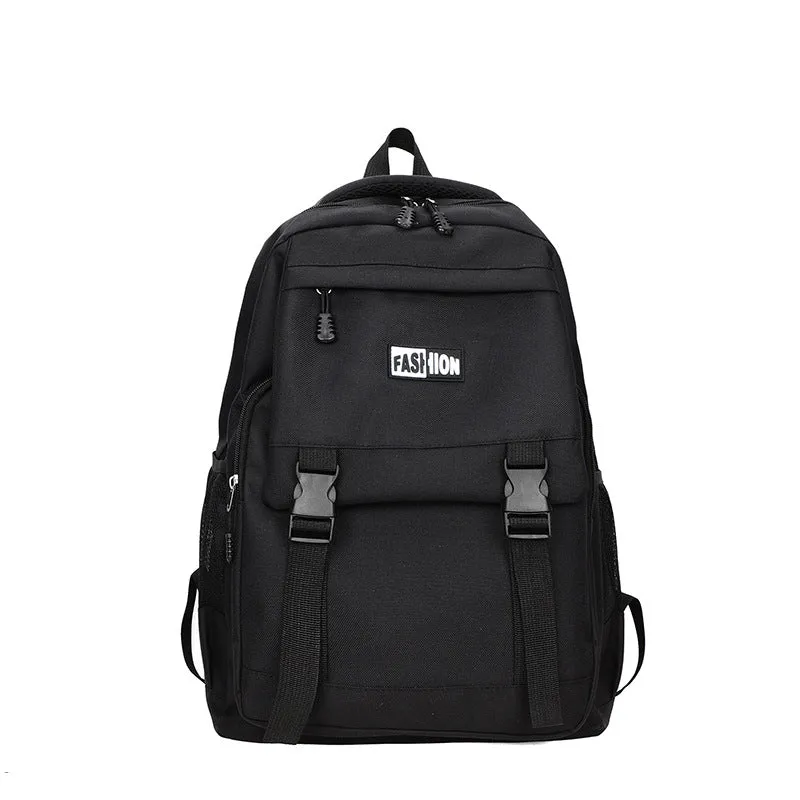 Backpack Color Matching Large Capacity Men's New  Fashion Simple Travel Leisure Laptop  Junior High School Student Schoolbag