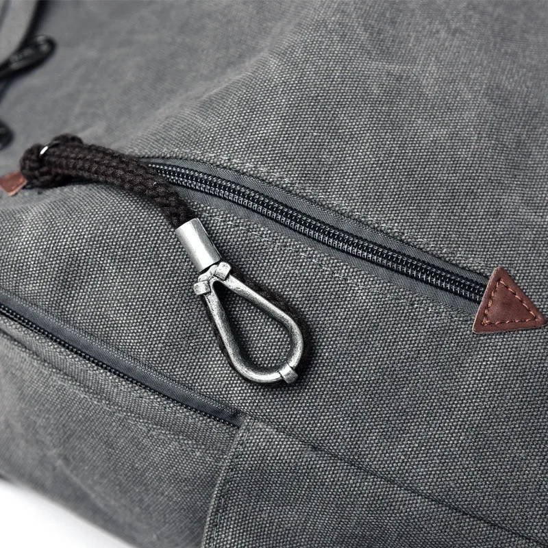 Backpack Men Casual Canvas Backpack Vintage Travel Bag High School Student Schoolbag Men