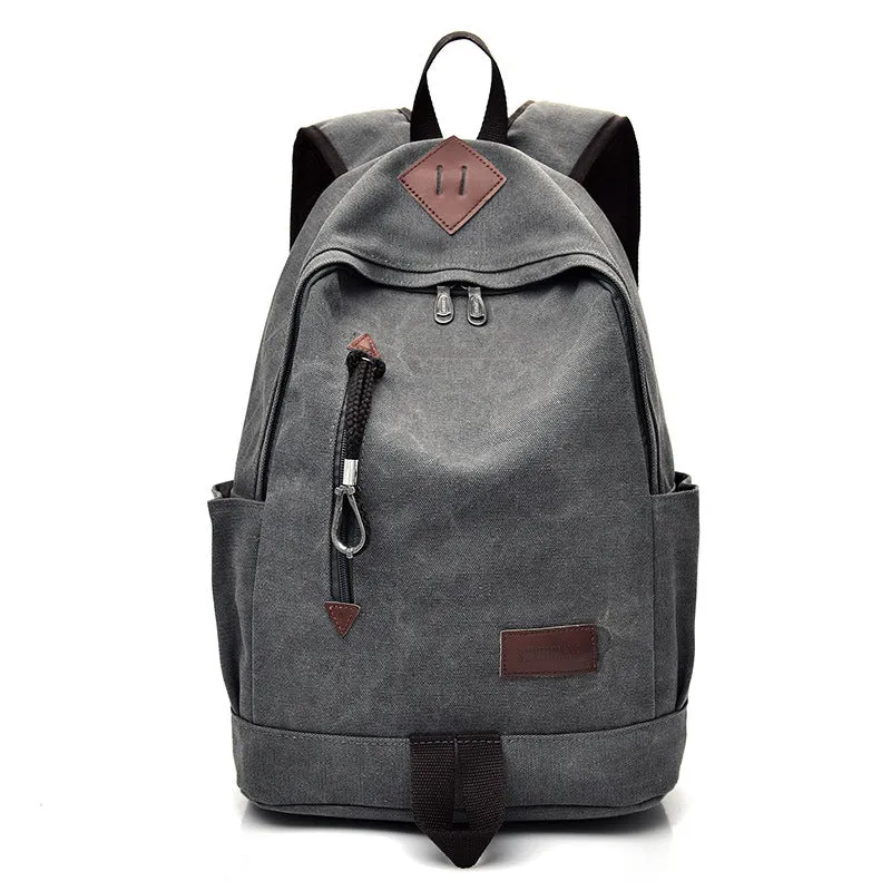 Backpack Men Casual Canvas Backpack Vintage Travel Bag High School Student Schoolbag Men