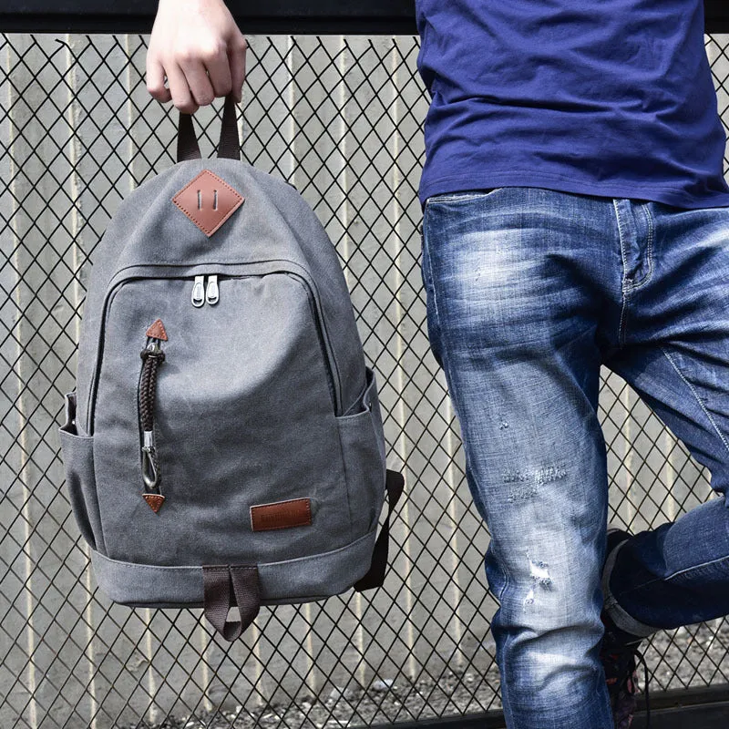 Backpack Men Casual Canvas Backpack Vintage Travel Bag High School Student Schoolbag Men