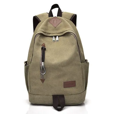 Backpack Men Casual Canvas Backpack Vintage Travel Bag High School Student Schoolbag Men