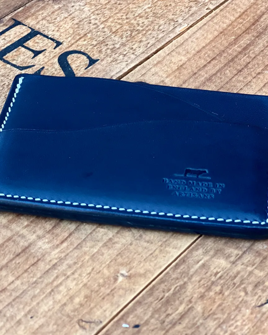 Barnes and Moore Drayman Leather Cardholder - Indigo