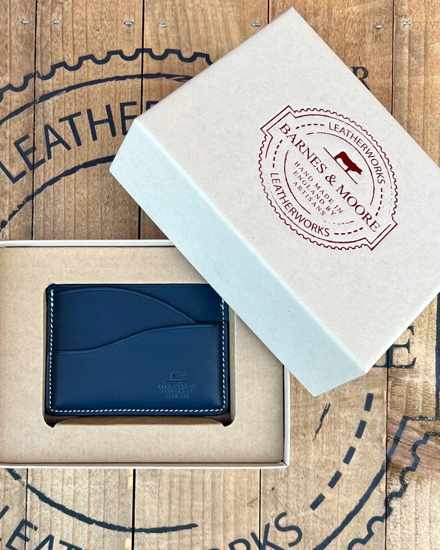 Barnes and Moore Drayman Leather Cardholder - Indigo