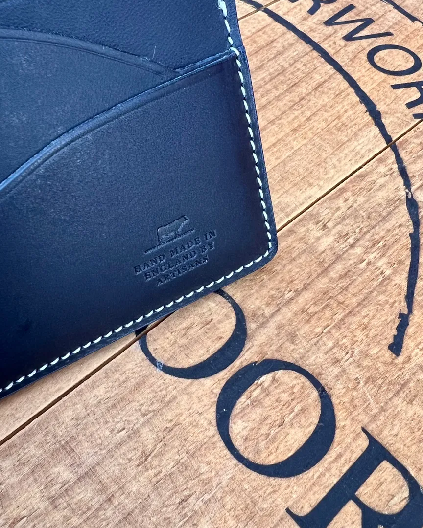 Barnes and Moore Drayman Leather Cardholder - Indigo