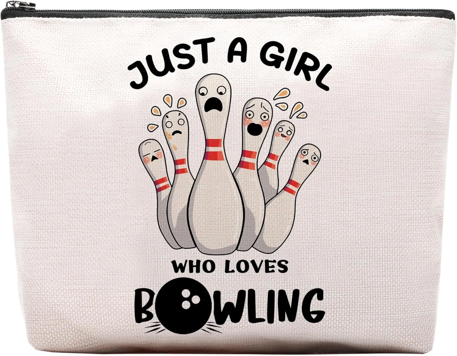 Bowling Accessories Makeup Bag, Bowling Gifts for Women, Party Favors Bags, Lover Stuff Birthday Gifts Cosmetic Makeup Bag Pouch