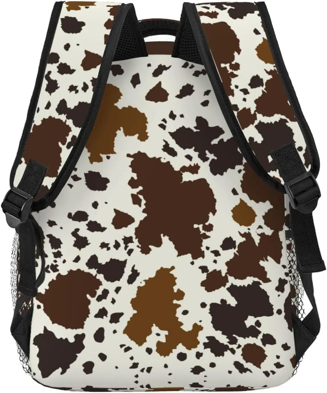 Brown Cow Print Backpack For School Laptop Bags Bookbag Big Casual Daypack For Student Girls Boys Kids Teens Travel Sports Work