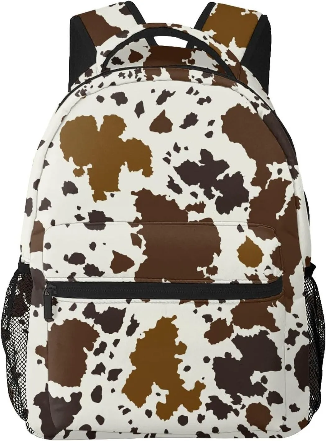 Brown Cow Print Backpack For School Laptop Bags Bookbag Big Casual Daypack For Student Girls Boys Kids Teens Travel Sports Work