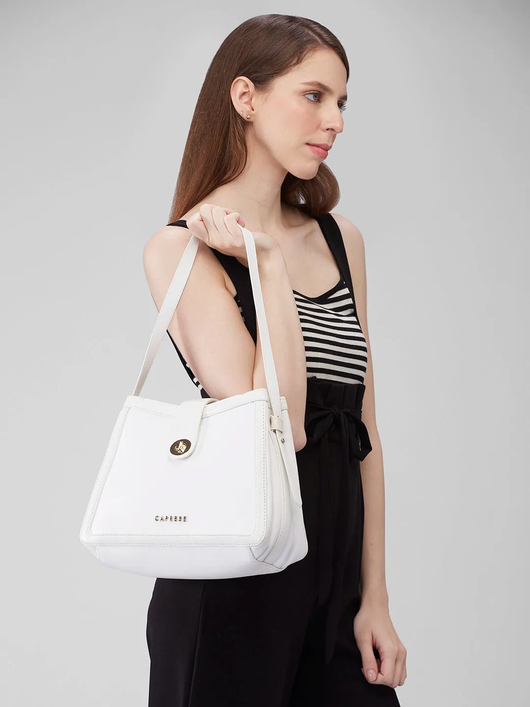 Caprese Aurora Satchel Small Blue Handbag