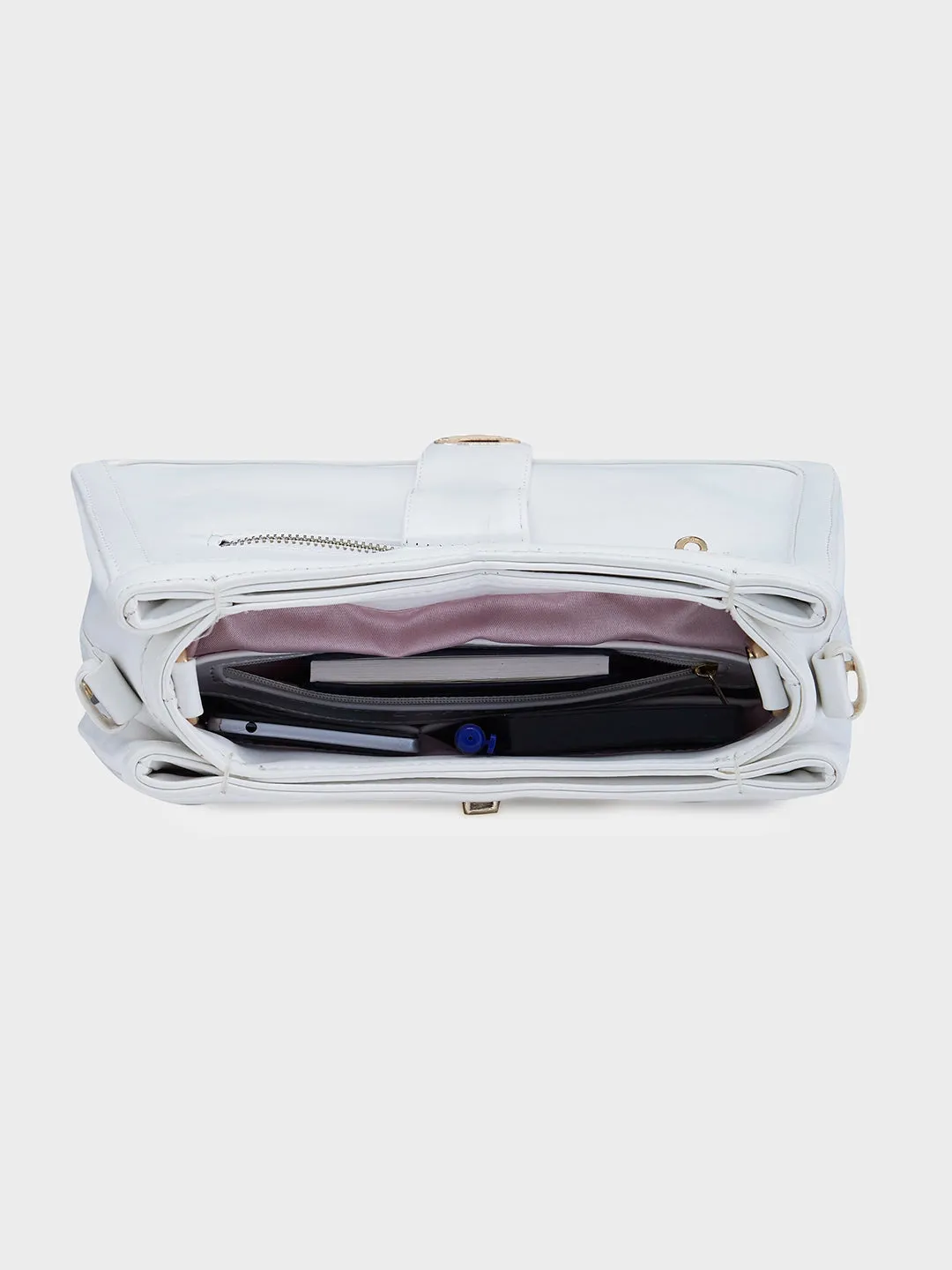 Caprese Aurora Satchel Small Blue Handbag