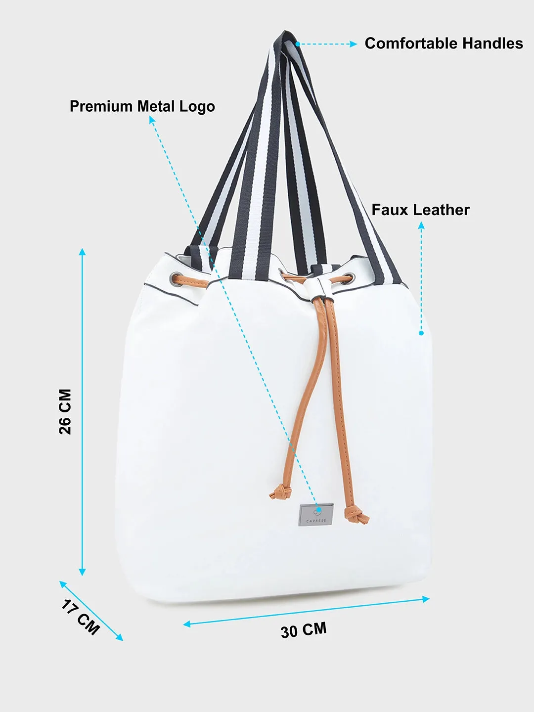 Caprese Sandie Satchel Large White
