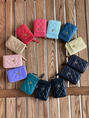 CC966 Classic Zipped Coin Purse / 2.9 × 4.3 × 0.8 in