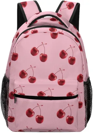Cherry Backpack Casual Travel Daily Work Camping School Bag with Multiple Pockets