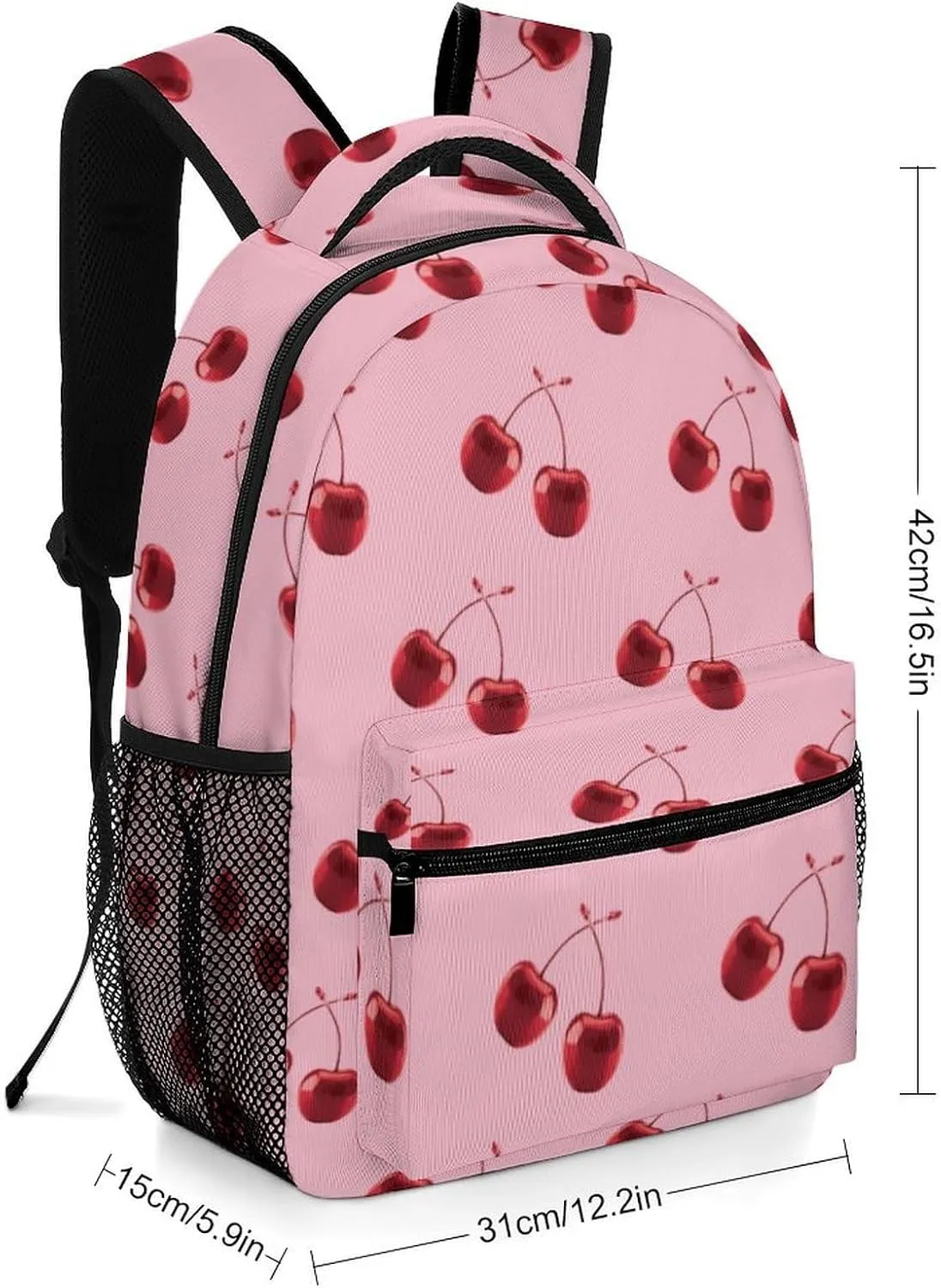 Cherry Backpack Casual Travel Daily Work Camping School Bag with Multiple Pockets