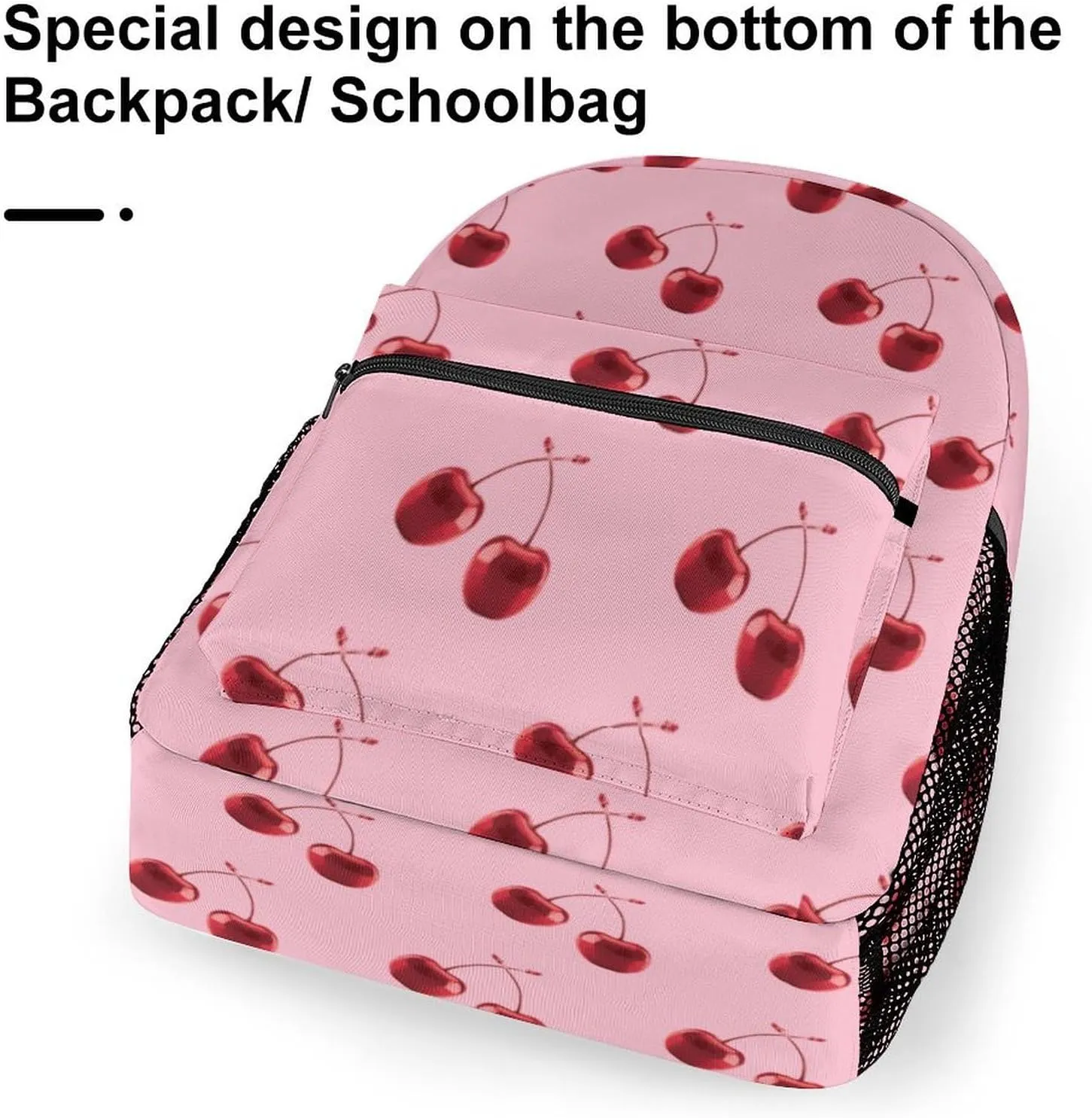 Cherry Backpack Casual Travel Daily Work Camping School Bag with Multiple Pockets