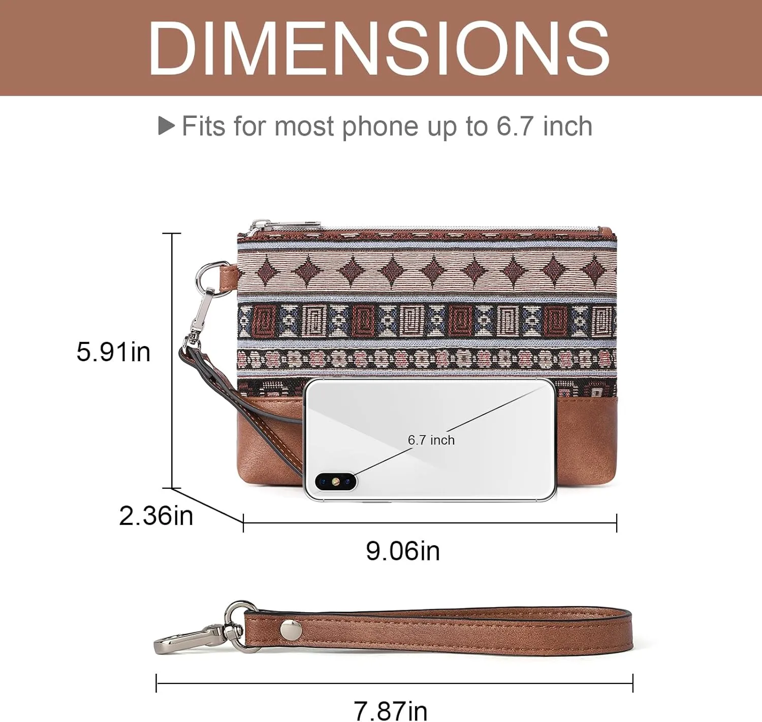CLUCI Wristlet Wallet for Women Large Capacity Leather Clutch Purse Slim Ladies Travel Credit Card Holder Phone Organizer