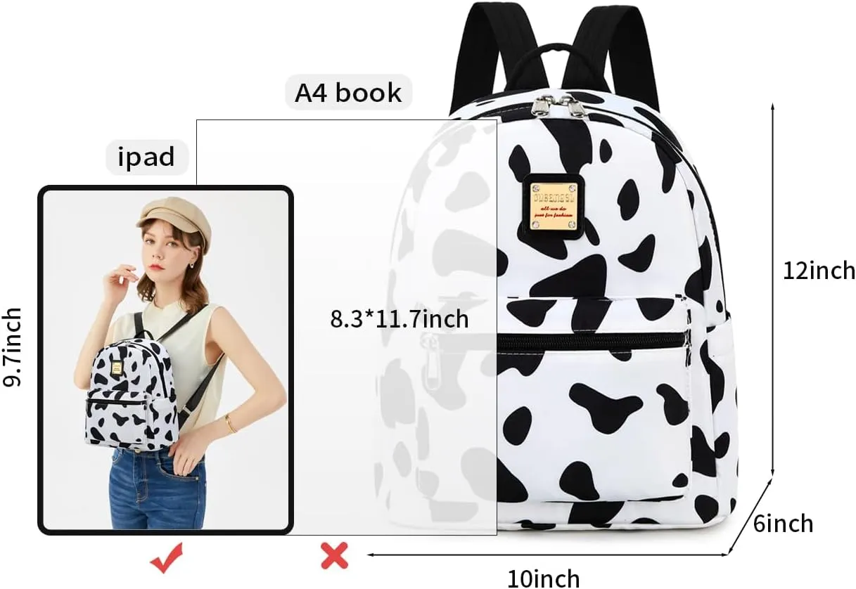 Cusangel Cow Small Purse Backpack For Women, Small Backpack,Mini Backpack Purse for Women Girls,10L little cute backpack,teen Girl work travel Shopping malls, farms, para daypack,mochila vaca pequea
