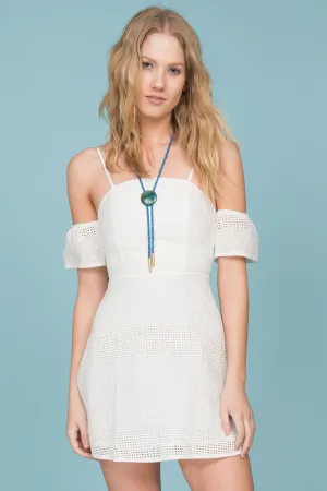 Ellen Off The Shoulder Day Dress White