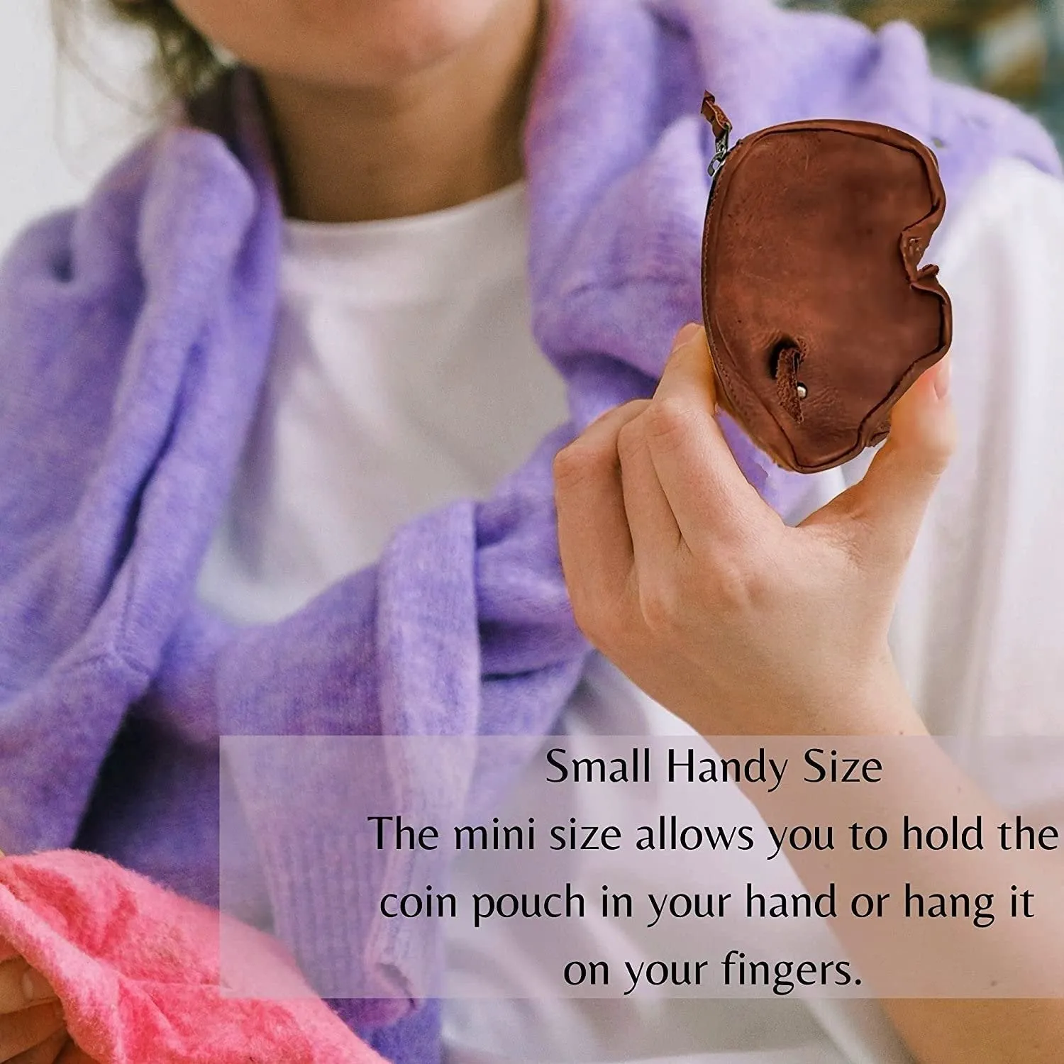 ELW Pig Coin Purse, Genuine Handmade Full Grain Leather Women and Girls Cute Fashion Coin Purse Wallet Bag Change Pouch Key Holder, Handmade with Rustic Cute Design, Perfect gift, Change Pouch Wallet