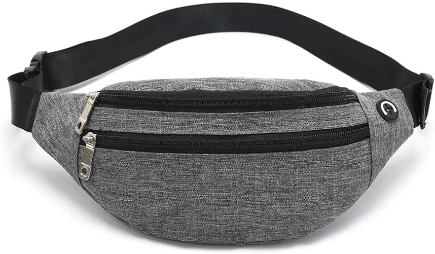 Fanny Pack for Men & Women - Waterproof Waist Bag Pack with Adjustable Strap for Travel Sports Running.
