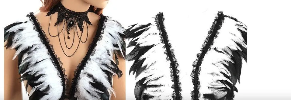 Festival Outfit Feather TOP Feather Set Outfit SKIRT Peacock Feathers Harness Costume Bohemian Gipsy Cowgirl Burning Man Bride Party Outfit