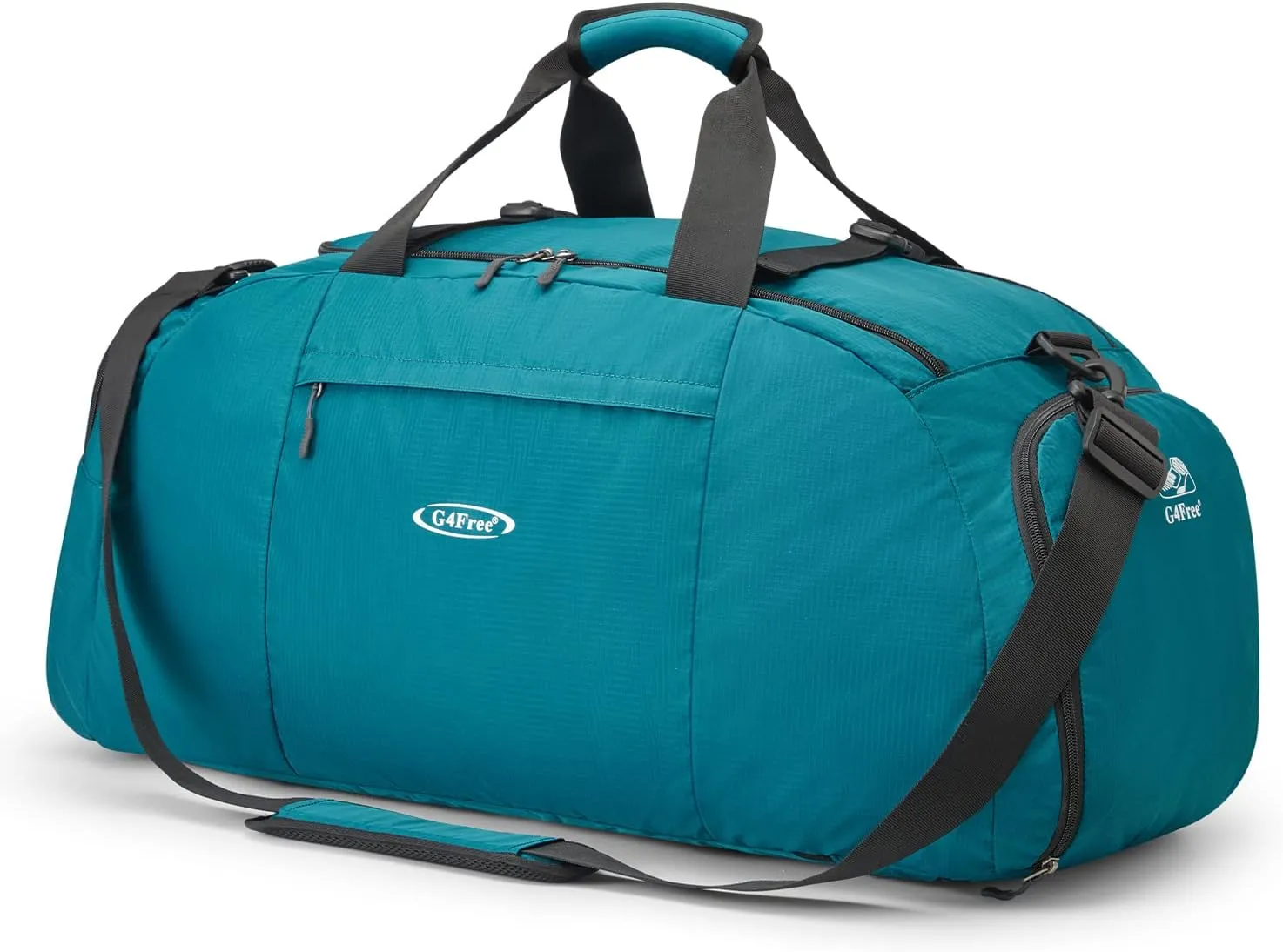 G4Free 70L Large 3-Way Duffle Backpack Gym Bag with Shoe Compartment Lightweight Waterproof Foldable Sports Duffel Bag Travel Backpack Luggage (Green)