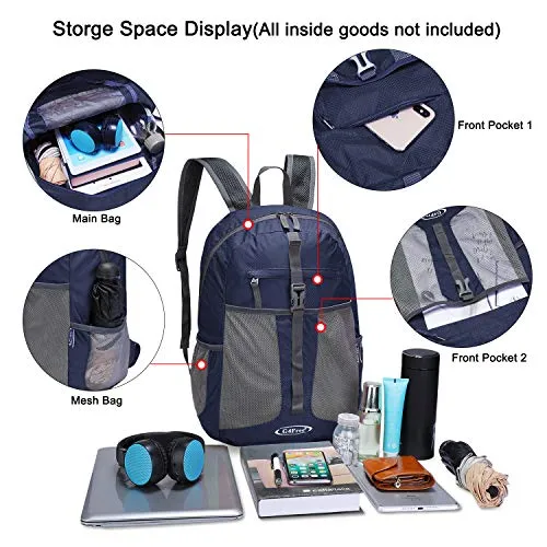G4Free Lightweight Packable Backpack Multipurpose Casual Backpack 25L Hiking Daypack for Sport