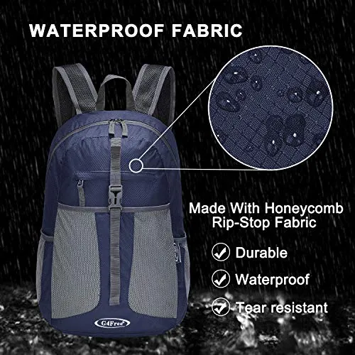 G4Free Lightweight Packable Backpack Multipurpose Casual Backpack 25L Hiking Daypack for Sport