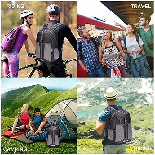 G4Free Lightweight Packable Backpack Multipurpose Casual Backpack 25L Hiking Daypack for Sport