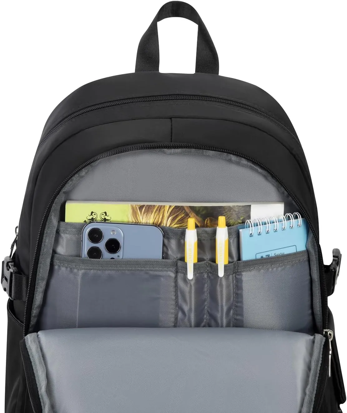 Girl Roomy Fashion Laptop Backpack Casual Daily Backpack for Women Black