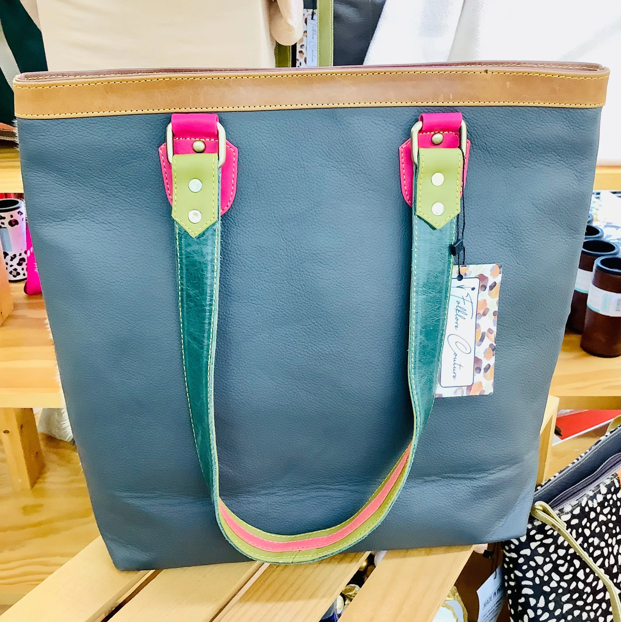 Harmony Hair on Hide Bucket Tote