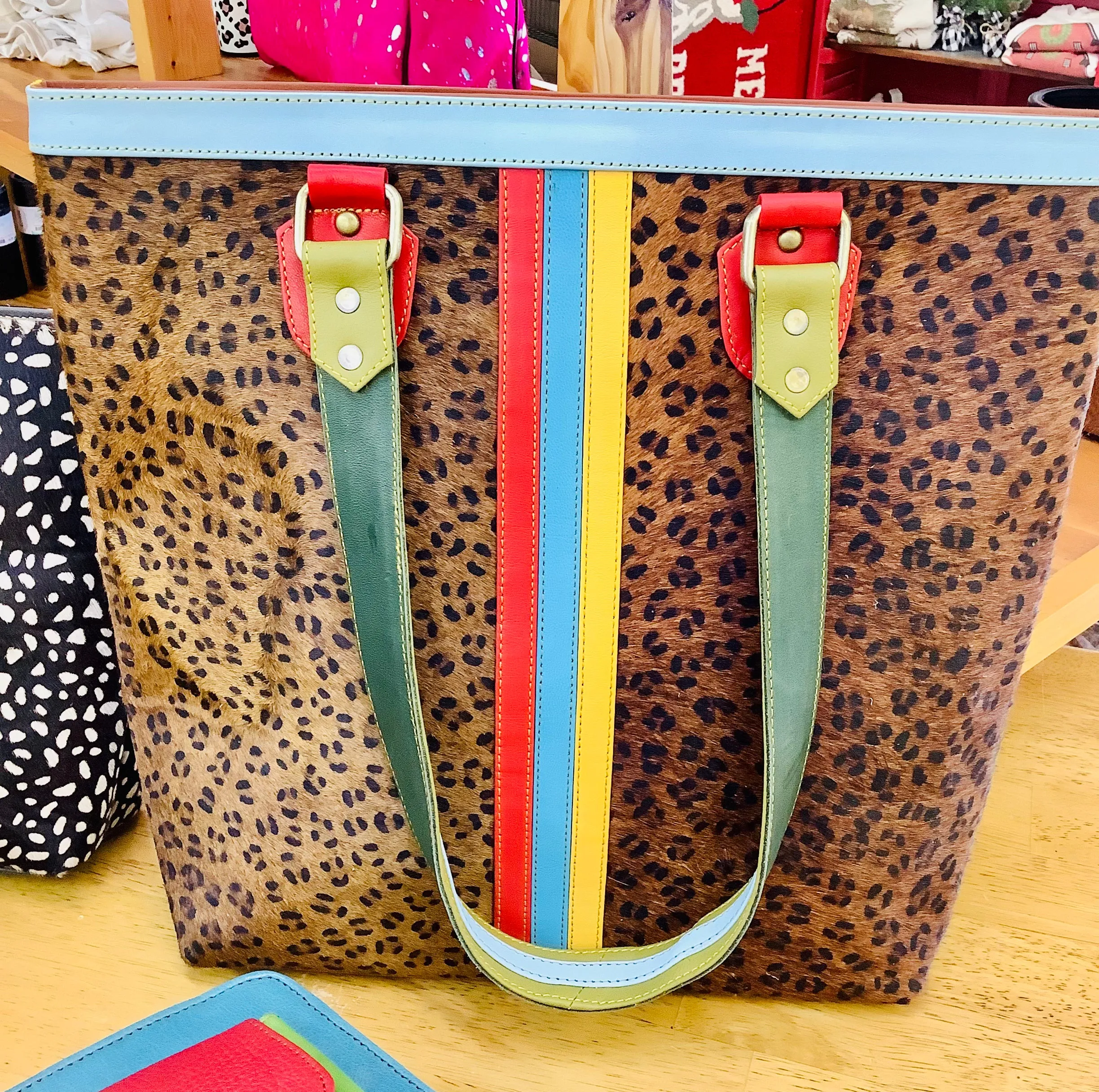 Harmony Hair on Hide Bucket Tote