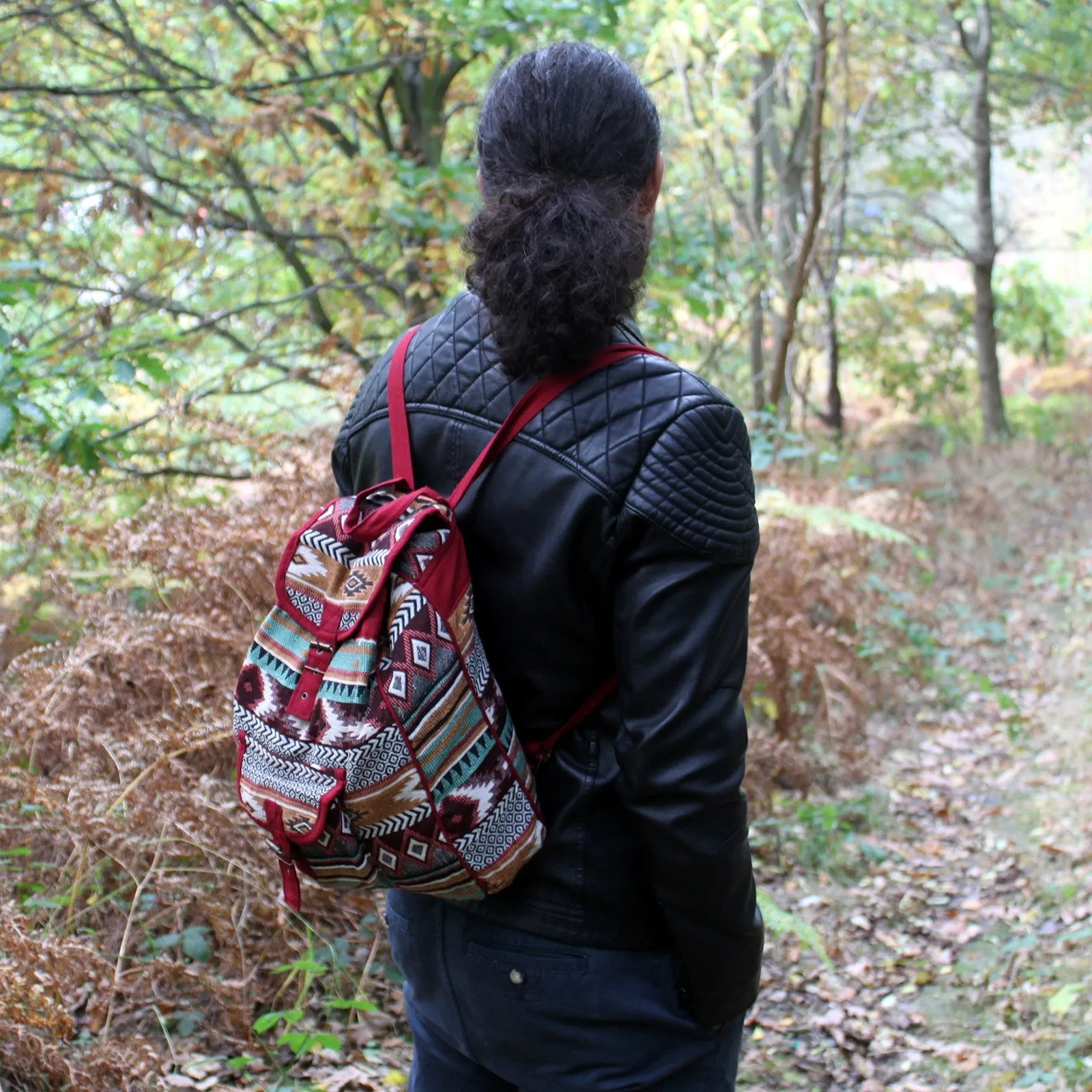Indonesian Jacquard Backpack Bag