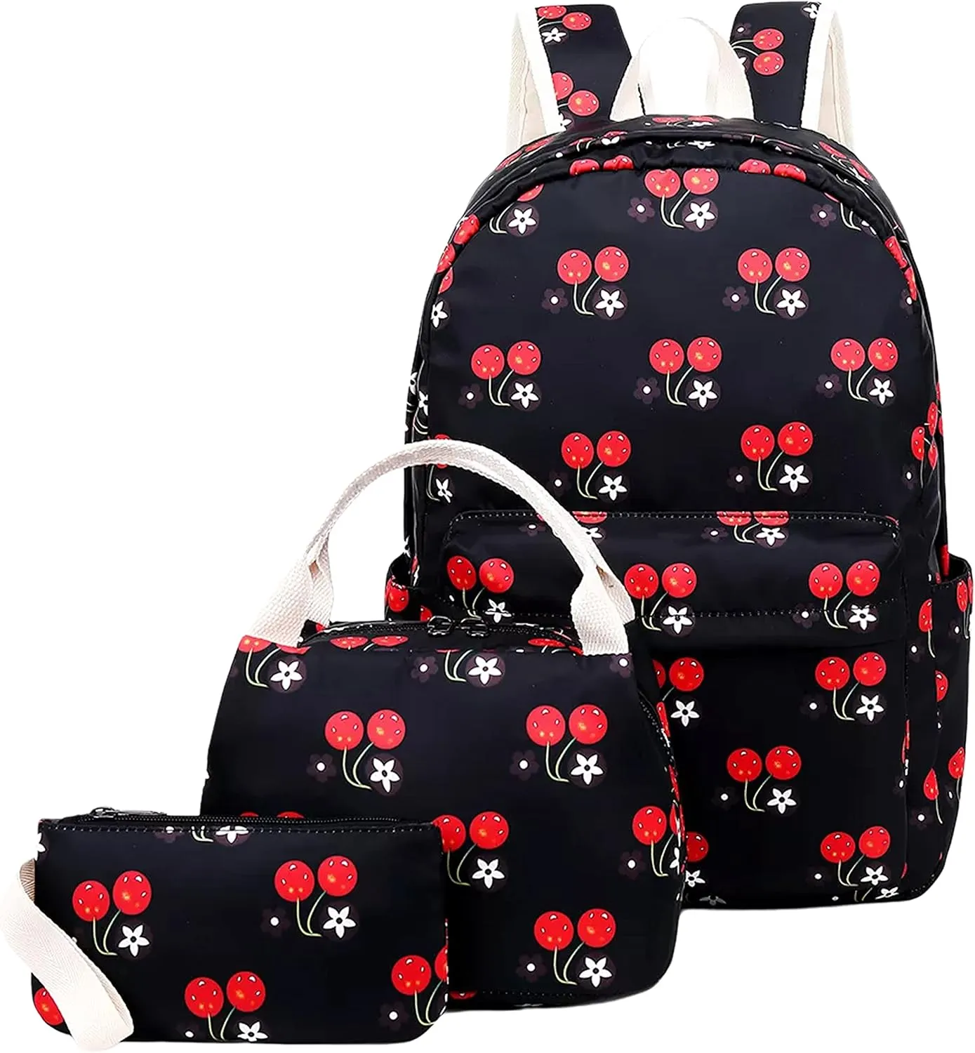Joyfulife Girls Backpacks Kids Bookbags Teen Backpacks for School Student Backpack with Lunch Box Pencil Bags 3 in 1