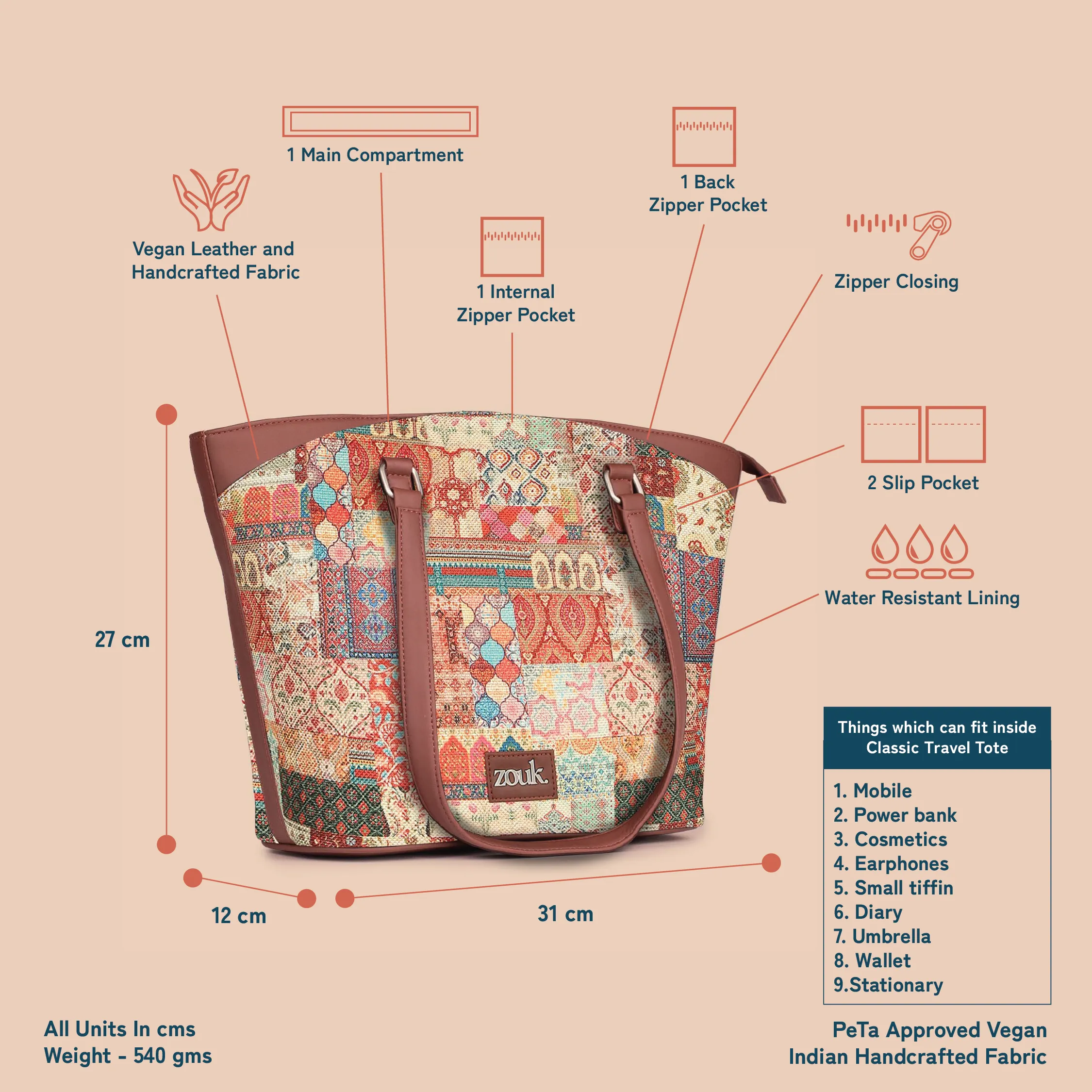 Kutch Gamthi Classic Travel Tote