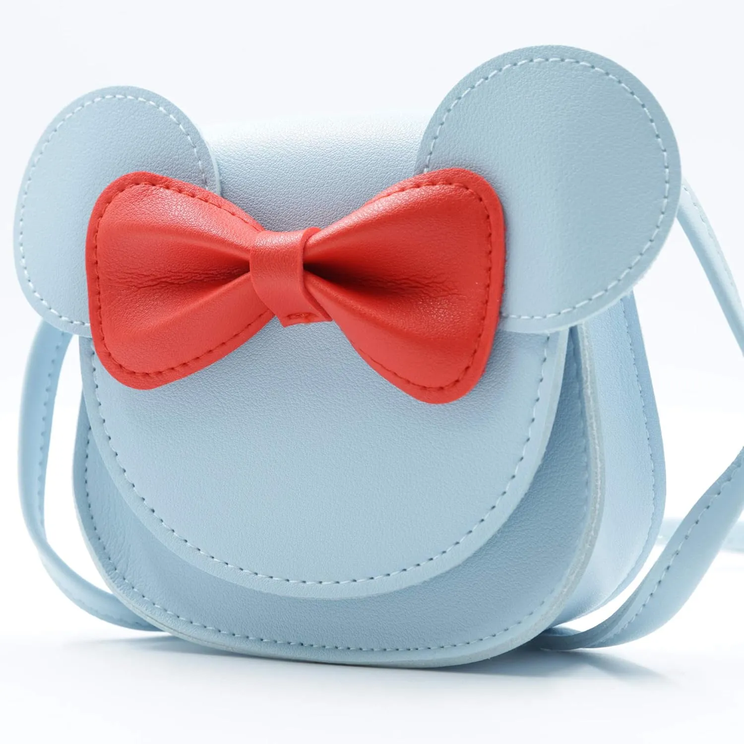 Little Mouse Ear Bow Crossbody Purse,PU Shoulder Handbag for Kids Girls Toddlers