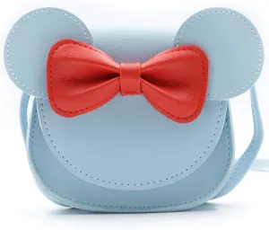 Little Mouse Ear Bow Crossbody Purse,PU Shoulder Handbag for Kids Girls Toddlers