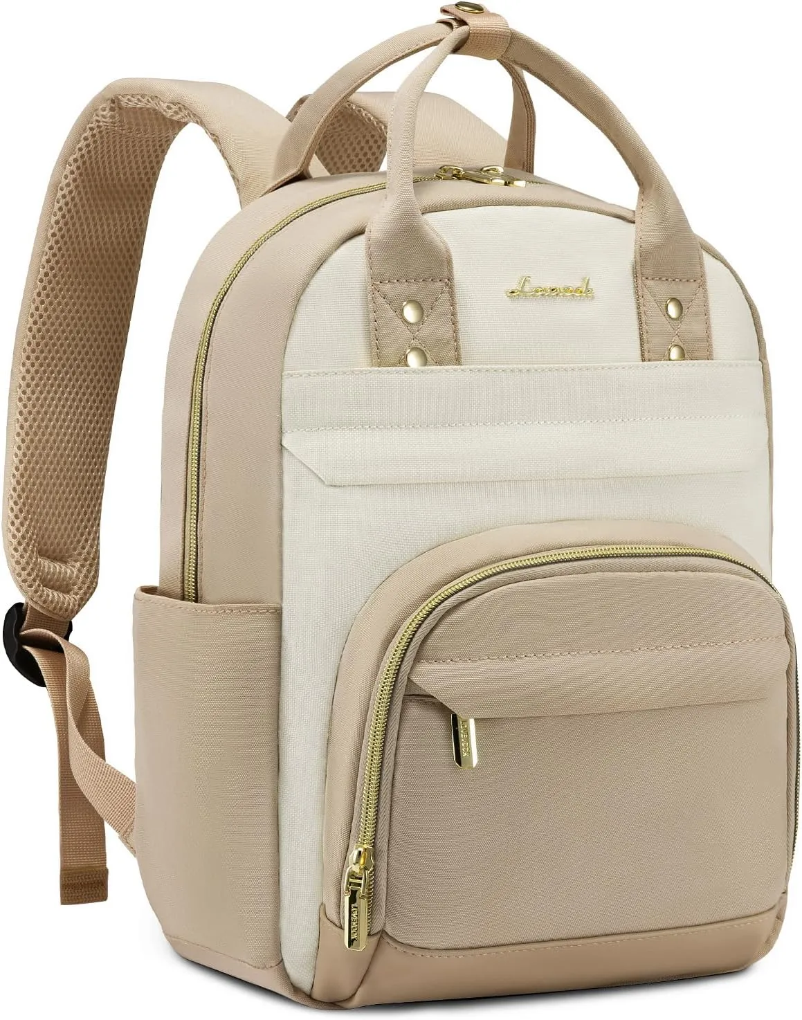 LOVEVOOK Mini Backpack Purse for Women, Small Backpack Bag, Light Weight Stylish Backpack for Daily Travel, Khaki-Beige-Light brown