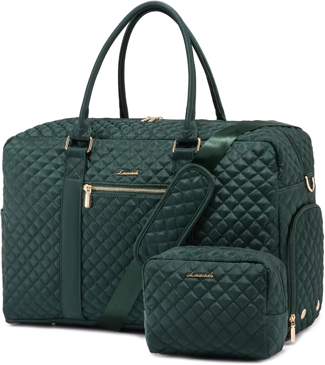 LOVEVOOK Travel Duffle Bag - Weekender with Shoe & Laptop Compartments, Yoga Gym Duffel with Toiletry Bag, Ideal for Overnight Trips & Hospital Use