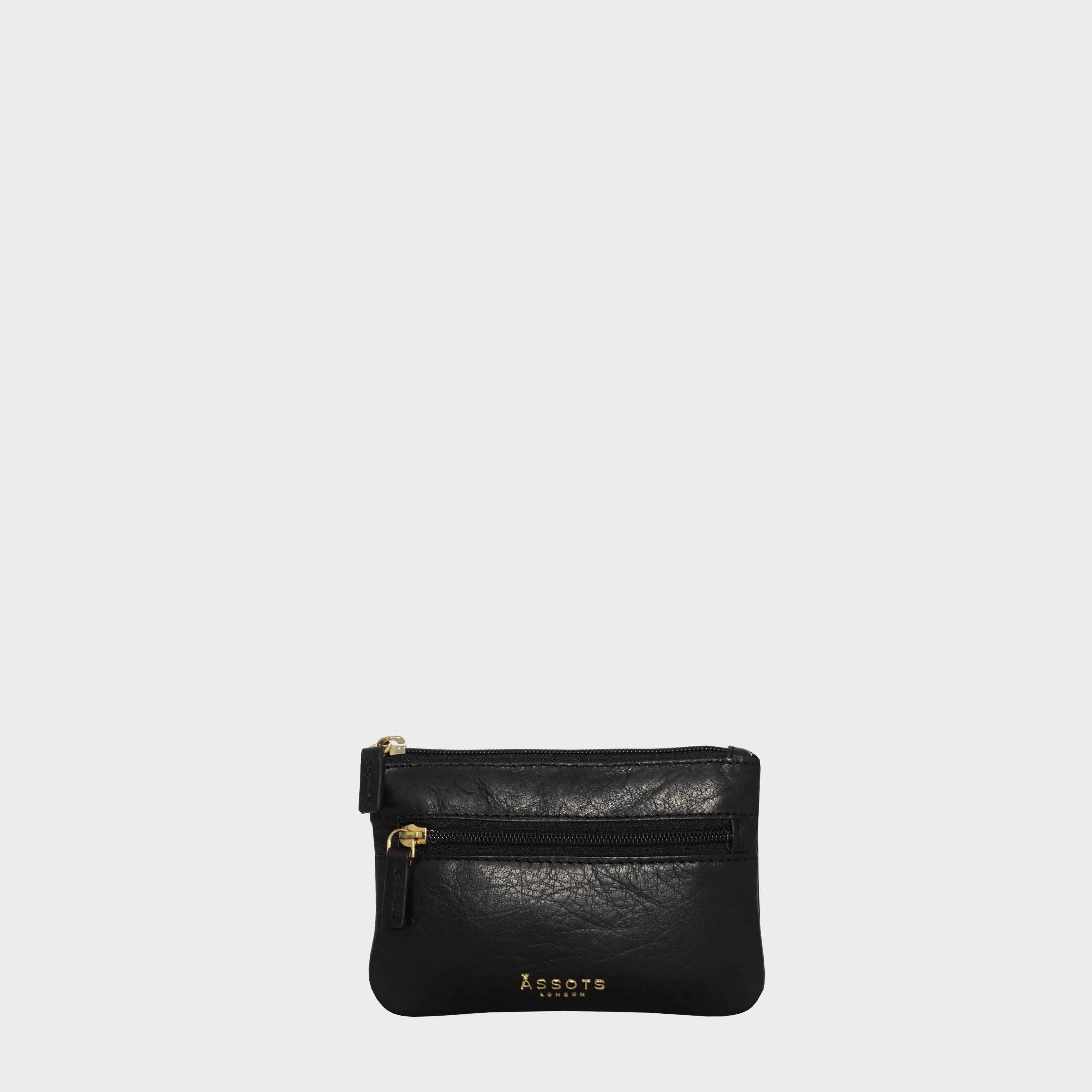 'MARY' Black Soft Small Leather Coin Purse