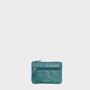 'MARY' Ocean Blue Soft Small Leather Coin Purse