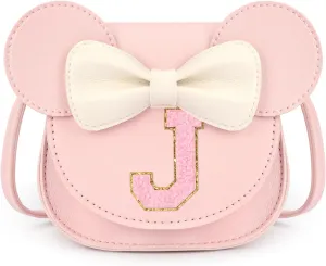 mibasies Toddler Purse Girl Gifts: Birthday Gifts for Girls 3-8 - Little Kids Gifts Mini Mouse Ears Bow Purse (Pink J)
